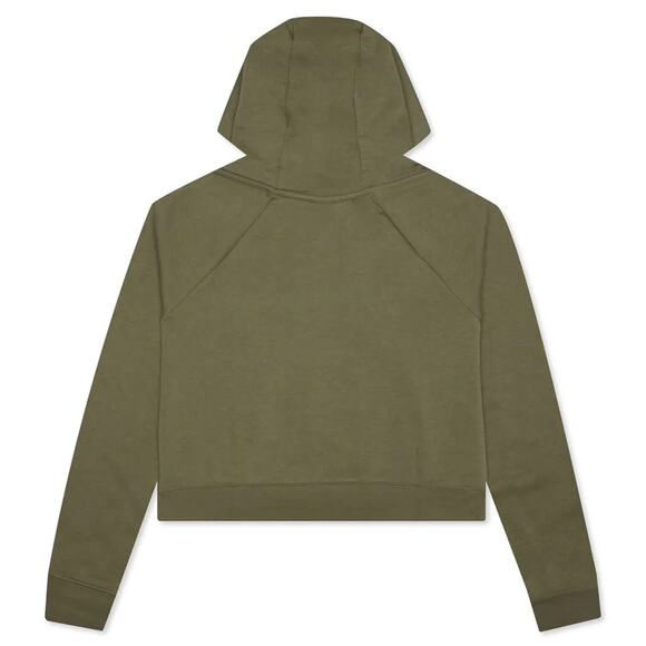 NEW Nike NSW Essential Cropped Hoodie Olive Green Medium Women's CJ6327-222 - Picture 5 of 8